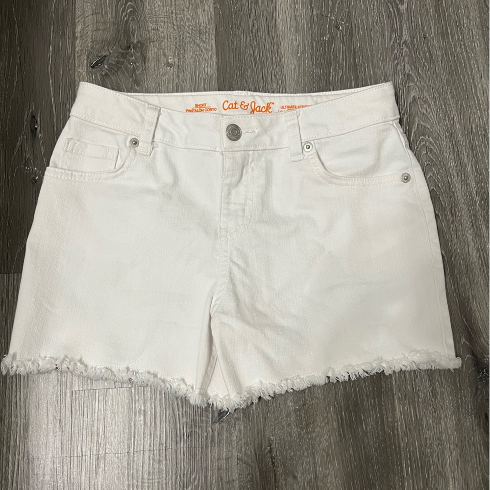 Girls Cat & Jack White Jean Shorts